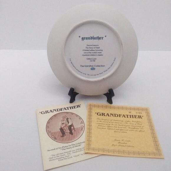 Grandfather The Hamilton Collection The Story Of Heidi Collector Plate 2nd Issue - Picture 2 of 3